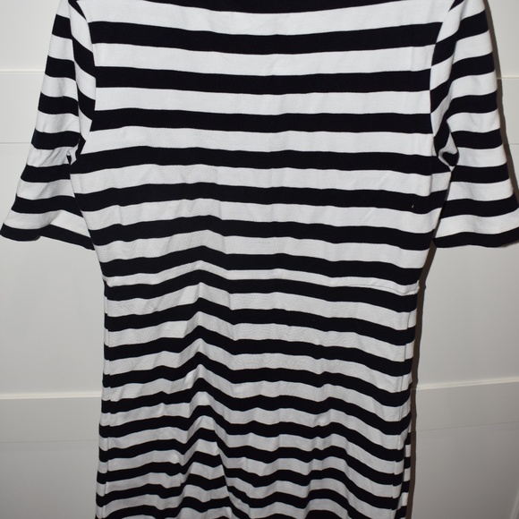 blue white striped Isabella Oliver maternity dress - Picture 4 of 5